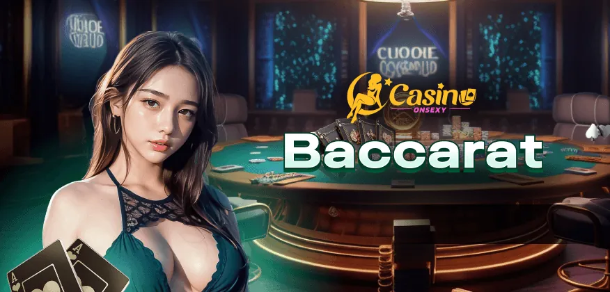 Hình ảnh một bàn Baccarat trực tuyến với người chia bài thật tại HB88.